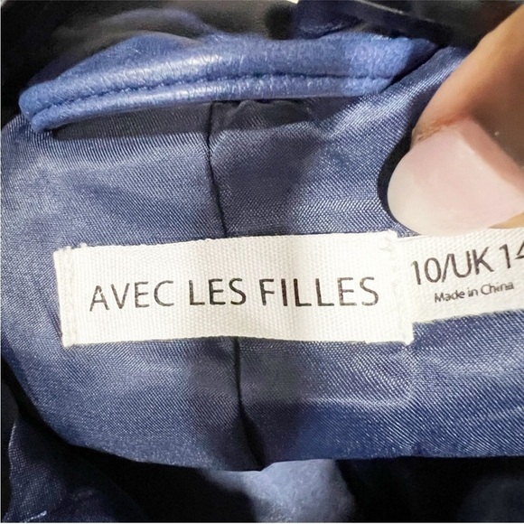 Avec Les Filles Women’s Faux Leather Utility Jumpsuit - Picture 3 of 3